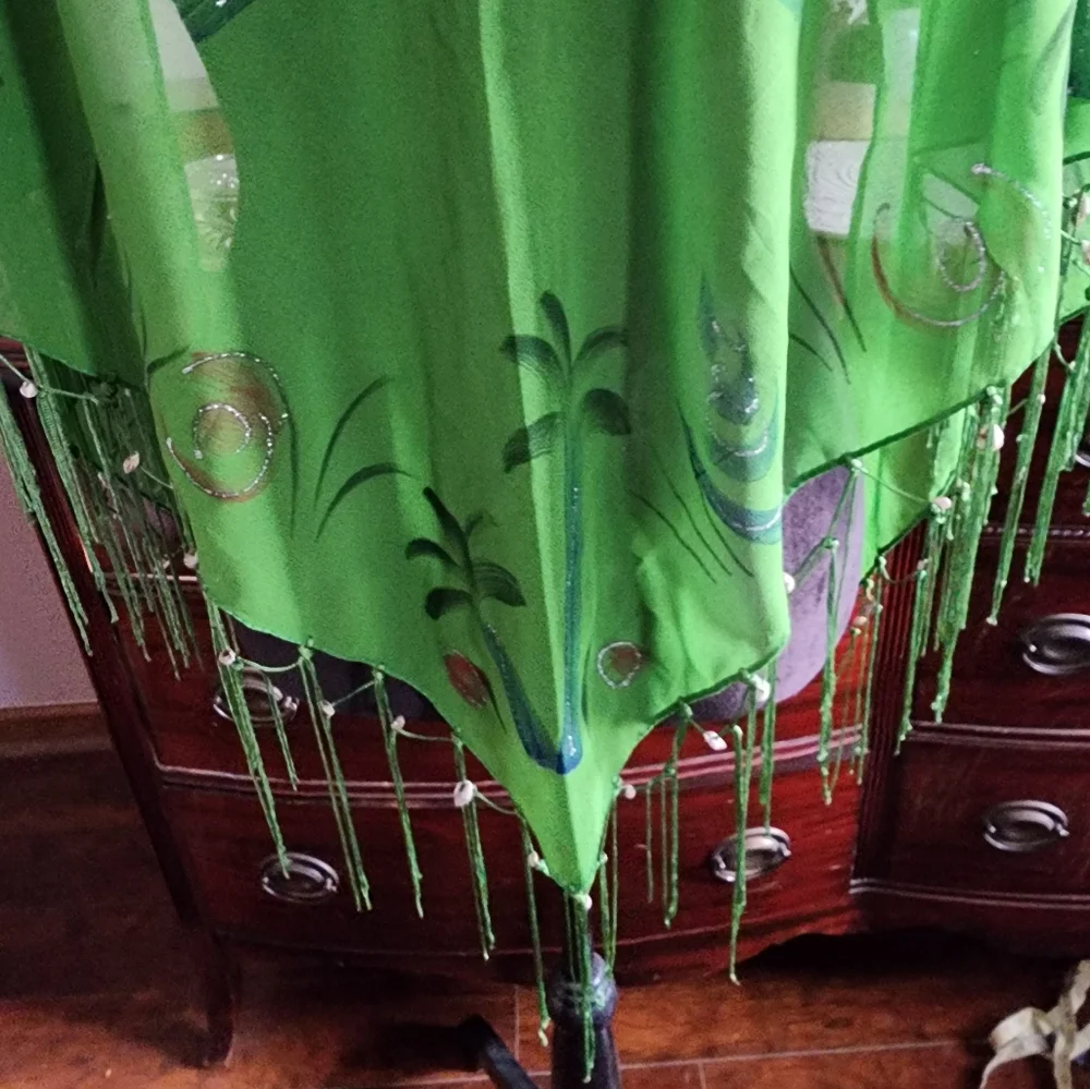 NEW ~ Island Style® Lightly Embellished Green Scarf/Wraps